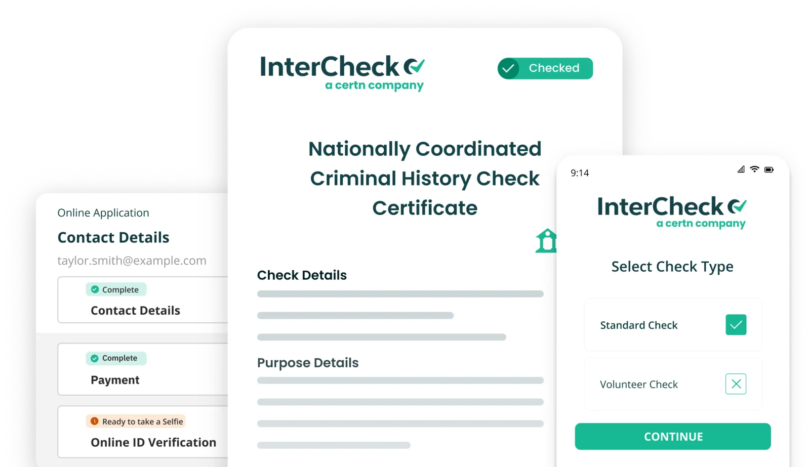 InterCheck New Vetting UI interface