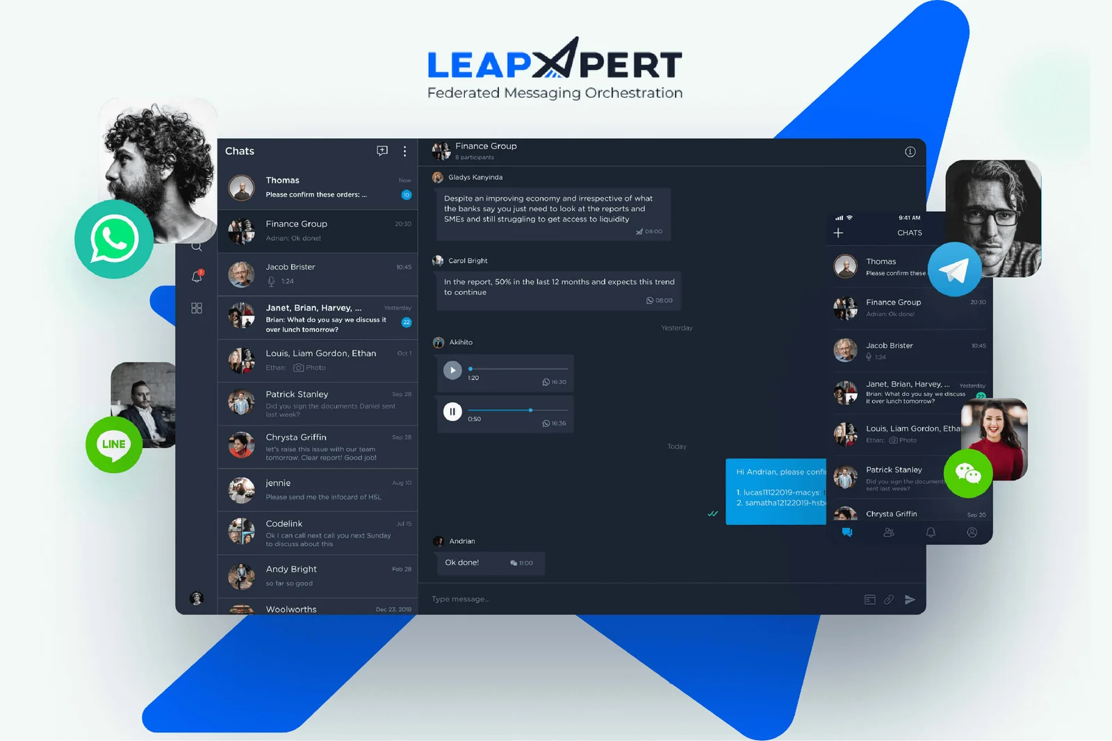 LeapXpert Communication Platform interface